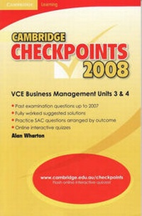 Abbildung von: Cambridge Checkpoints VCE Business Management Units 3 and 4 2008 - Cambridge University Press