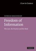 Cover: Freedom of Information - Cambridge University Press