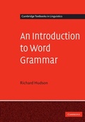 Cover: An Introduction to Word Grammar - Cambridge University Press