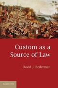 Cover: Custom as a Source of Law - Cambridge University Press