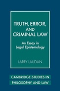 Cover: Truth, Error, and Criminal Law - Cambridge University Press