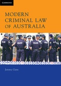 Cover: Modern Criminal Law of Australia - Cambridge University Press