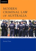 Cover: Modern Criminal Law of Australia - Cambridge University Press