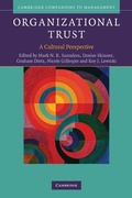 Cover: Organizational Trust - Cambridge University Press