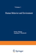 Cover: Human Behavior and Environment - Springer