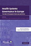 Cover: Health Systems Governance in Europe - Cambridge University Press
