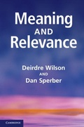 Cover: Meaning and Relevance - Cambridge University Press