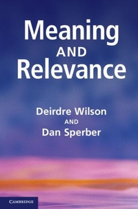 Enlarge image Cover: Meaning and Relevance - Cambridge University Press