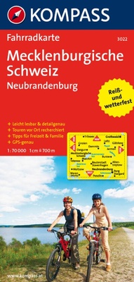 Abbildung von: KOMPASS Fahrradkarte 3022 Mecklenburgische Schweiz - Neubrandenburg 1:70.000 - KOMPASS-Karten