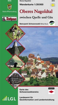 Abbildung von: Wanderkarte 1:35000 Oberes Nagoldtal - Landesamt für Geoinformation und Landentwicklung Baden-Württemberg (LGL)