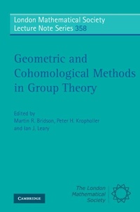 Abbildung von: Geometric and Cohomological Methods in Group Theory - Cambridge University Press