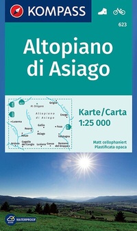 Abbildung von: KOMPASS Wanderkarte 623 Altopiano di Asiago 1:25.000 - KOMPASS-Karten