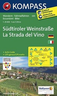 Abbildung von: Südtiroler Weinstraße - La Strada del Vino - KOMPASS-Karten