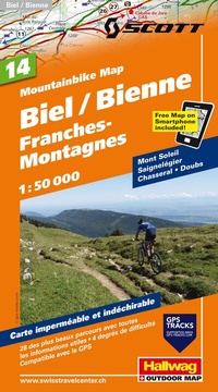 Abbildung von: Hallwag Mountainbike-Karte 14 Biel / Bienne 1:50.000 - Hallwag Kümmerly+Frey
