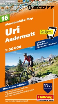 Abbildung von: Hallwag Mountainbike-Karte 16 Uri 1:50.000 - Hallwag Kümmerly+Frey