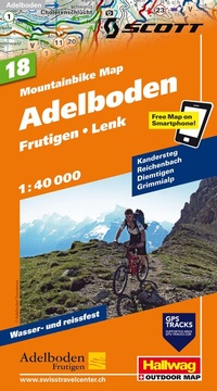 Abbildung von: Hallwag Mountainbike-Karte 18 Adelboden 1:40.000 - Hallwag Kümmerly+Frey