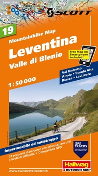 Abbildung von: Hallwag Mountainbike-Karte 19 Leventina 1:50.000 - Hallwag Kümmerly+Frey