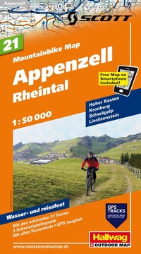 Abbildung von: Hallwag Mountainbike-Karte 21 Appenzell 1:50.000 - Hallwag Kümmerly+Frey