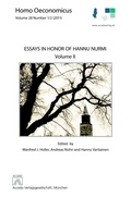 Cover: Essays in Honor of Hannu Nurmi, Vol.II - Holler, M