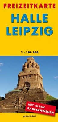 Abbildung von: Freizeitkarte Halle, Leipzig - grünes herz