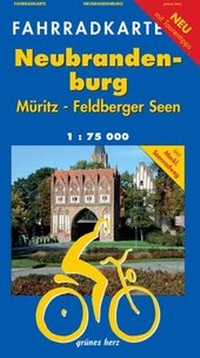 Abbildung von: Fahrradkarte Neubrandenburg, Müritz, Feldberger Seen - grünes herz