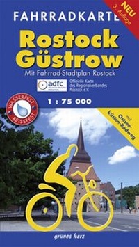 Enlarge image Cover: Fahrradkarte Rostock, Güstrow - grünes herz