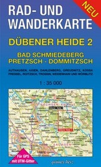 Abbildung von: Rad- und Wanderkarte Dübener Heide 2: Bad Schmiedeberg, Pretzsch, Dommitzsch - grünes herz