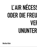 Cover: Martina Klein. L'air ne&acute;cessaIre a' la vie oder die Freude an der Vera&uml;nderung ununterbrochen - K&ouml;nig, Walther