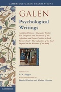 Cover: Galen: Psychological Writings - Cambridge University Press