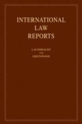 Cover: International Law Reports: Volume 137 - Cambridge University Press
