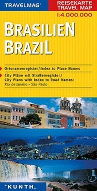 Abbildung von: KUNTH Reisekarte Brasilien 1:4 Mio. - Kunth Verlag