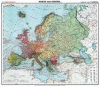 Abbildung von: General-Karte von Europa - um 1910 [gerollt] - Verlag Rockstuhl