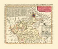 Abbildung von: Historische Karte: Amt Großenhain 1730 (Plano) - Verlag Rockstuhl