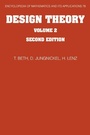 Cover: Design Theory: Volume 2 - Cambridge University Press