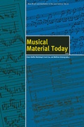 Cover: Musical Material Today - Wolke Verlag