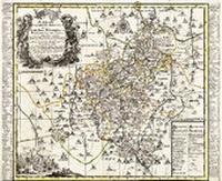 Abbildung von: Historische Karte: SCHÖNBURGISCHE LANDES- UND STANDESHERRSCHAFTEN - Ämter Glauchau, Waldenburg, Lichtenstein, Hartenstein und Stein 1760 (Plano) - Verlag Rockstuhl