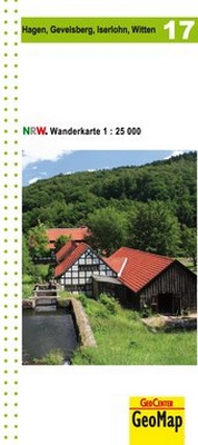 Abbildung von: Hagen, Gevelsberg, Iserlohn, Witten Blatt 17, topographische Wanderkarte NRW - GeoMap