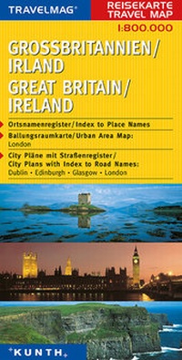 Abbildung von: KUNTH Reisekarte Großbritannien, Irland 1:800 000 - Kunth Verlag