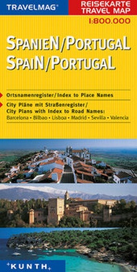 Abbildung von: KUNTH Reisekarte Spanien, Portugal 1:800 000 - Kunth Verlag