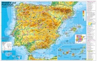 Abbildung von: Spanien und Portugal physisch mit UNESCO Welterbestätten und Nationalparks - Stiefel Eurocart