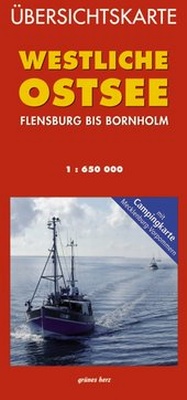 Abbildung von: Übersichtskarte Westliche Ostsee - Flensburg bis Bornholm - grünes herz