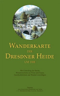 Abbildung von: Wanderkarte der Dresdner Heide um 1908 - Sonnenblumen-Verlag Dresden