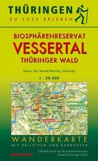 Abbildung von: Wanderkarte Biosphärenreservat Vessertal/Thüringer Wald - grünes herz