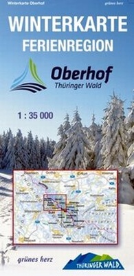 Abbildung von: Winterkarte WM Ferienregion Oberhof - grünes herz