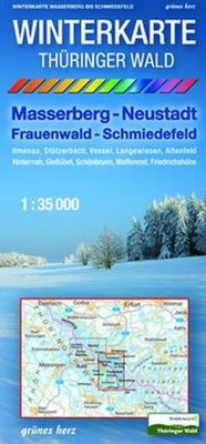 Abbildung von: Winterkarte Thüringer Wald - Masserberg, Neustadt, Frauenwald, Schmiedefeld - grünes herz