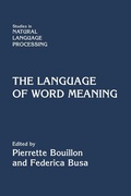 Cover: The Language of Word Meaning - Cambridge University Press