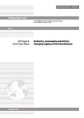 Cover: Authority, sovereignty and Africa's changing regimes of territorialisation - Leipziger Uni-Vlg