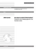 Cover: Are states in control of their borders? - Leipziger Uni-Vlg
