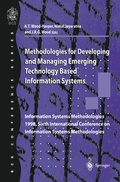 Cover: Methodologies for Developing and Managing Emerging Technology Based Information Systems - Springer