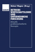 Cover: Betriebswirtschaftslehre und Unternehmensforschung - Springer Gabler